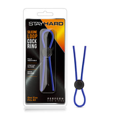 STAY HARD SILICONE LOOP COCK RING BLUE