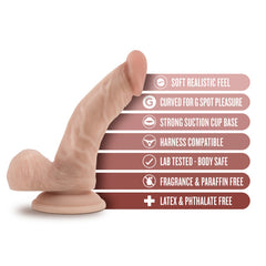 DR. SKIN DR. STEPHEN 6.5IN DILDO W/ BALLS BEIGE
