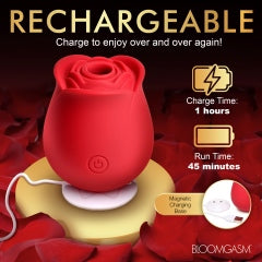 BLOOMGASM THE PERFECT ROSE CLIT STIMULATOR RED