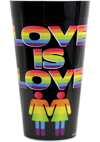 LOVE IS LOVE PLASTIC CUP