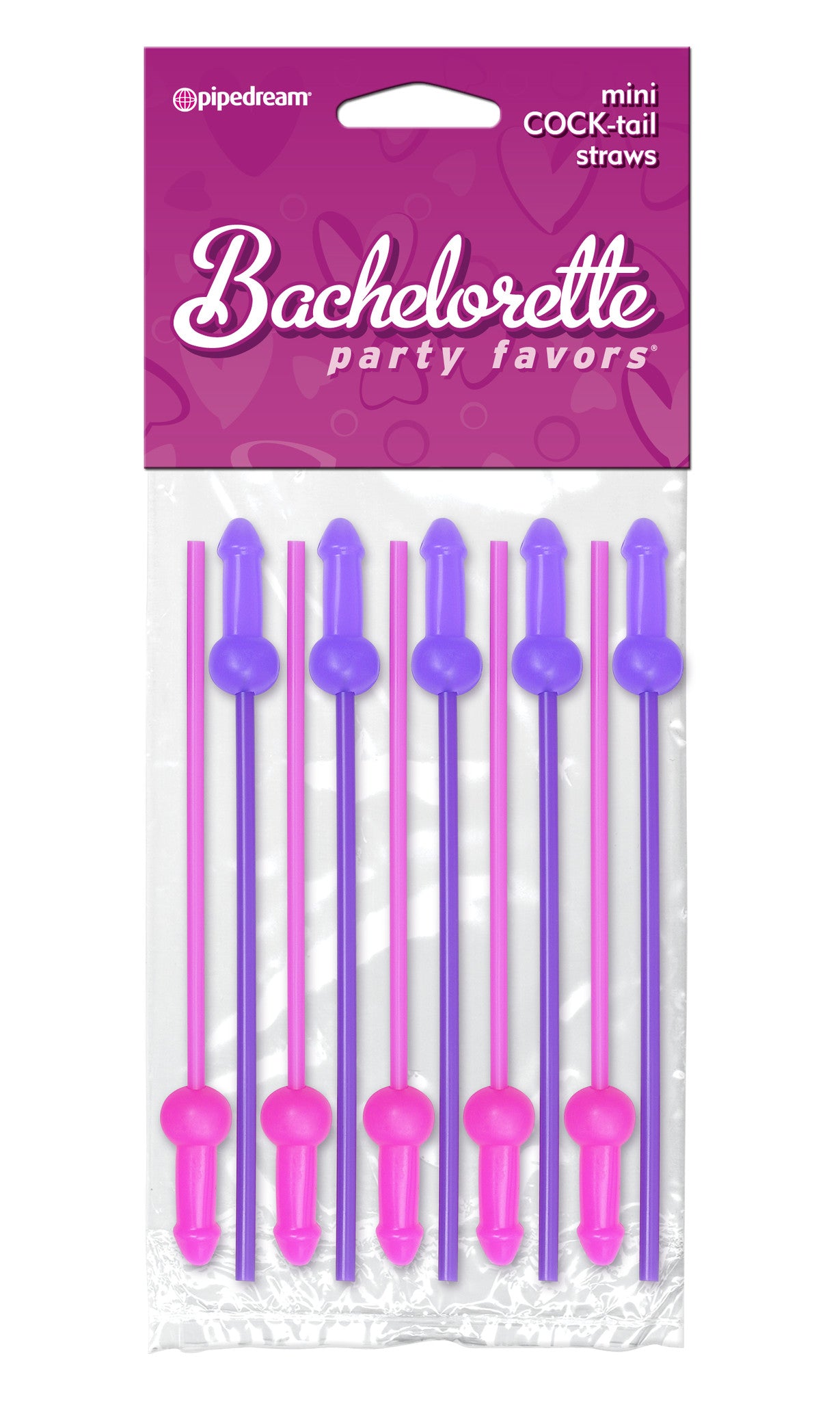 BACHELORETTE MINI COCKTAIL STRAWS 10PC