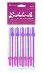 BACHELORETTE MINI COCKTAIL STRAWS 10PC