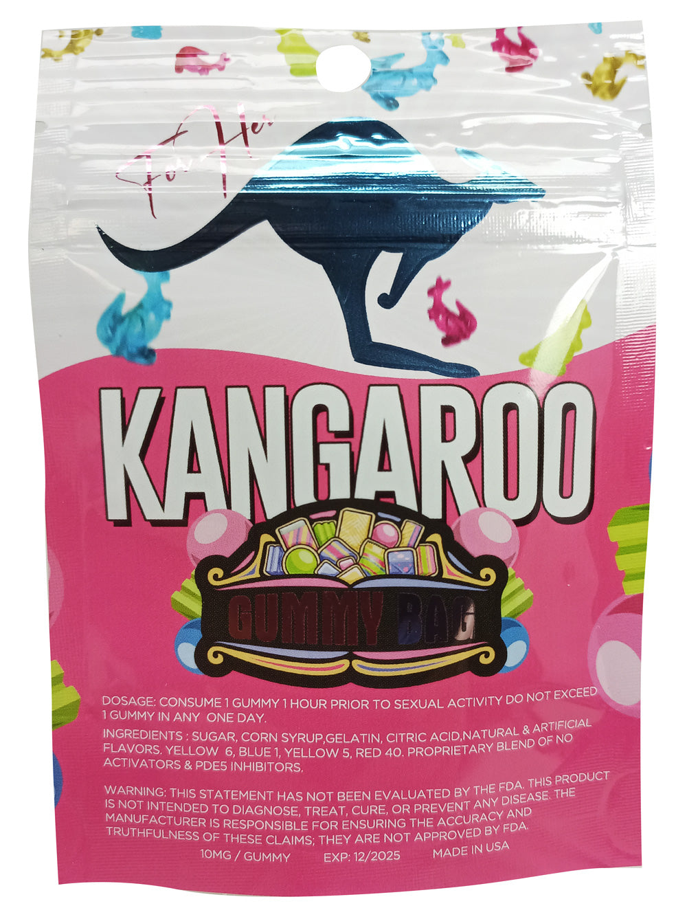 KANGAROO FOR HER PINK GUMMY 1PC