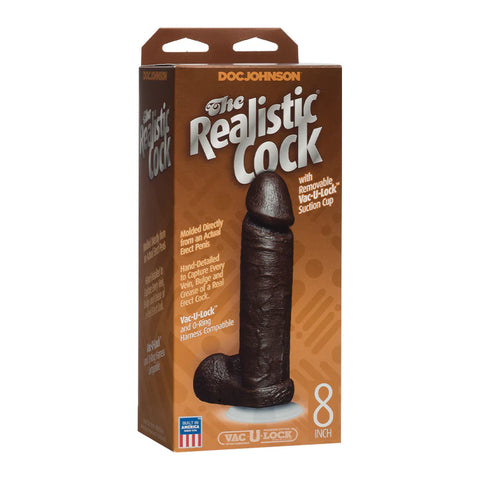 The Realistic Cock - 8 Inch Black