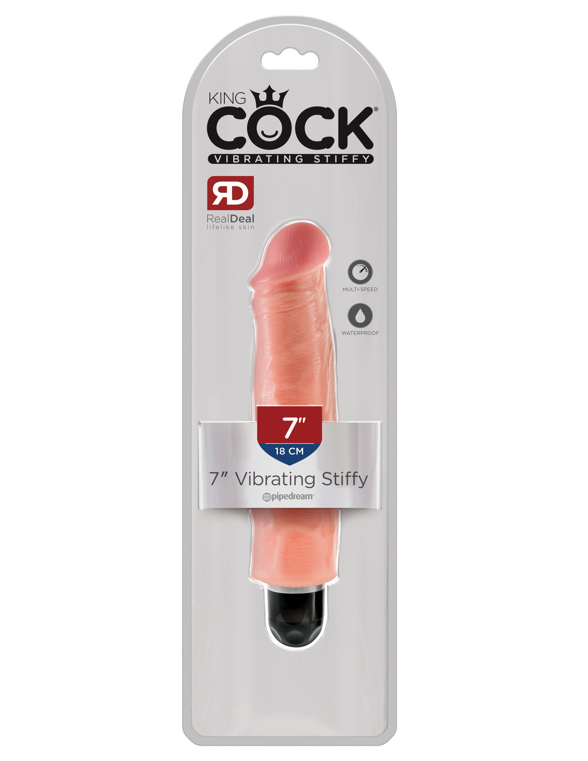 KING COCK 7 IN VIBRATING STIFFY LIGHT