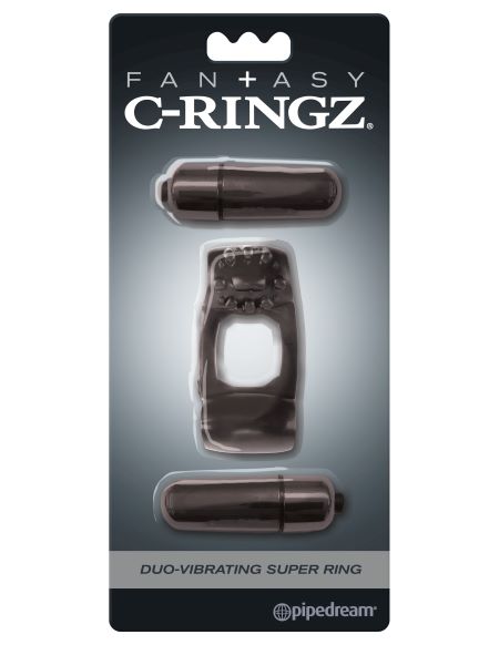 FANTASY C RINGZ DUO VIBRATING SUPER RING BLACK