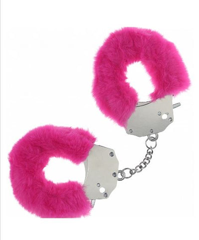OUCH! HEAVY DUTY FLUFFY HANDCUFFS - PINK