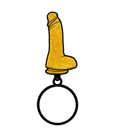 GOLD GLITTER DILDO KEYCHAIN