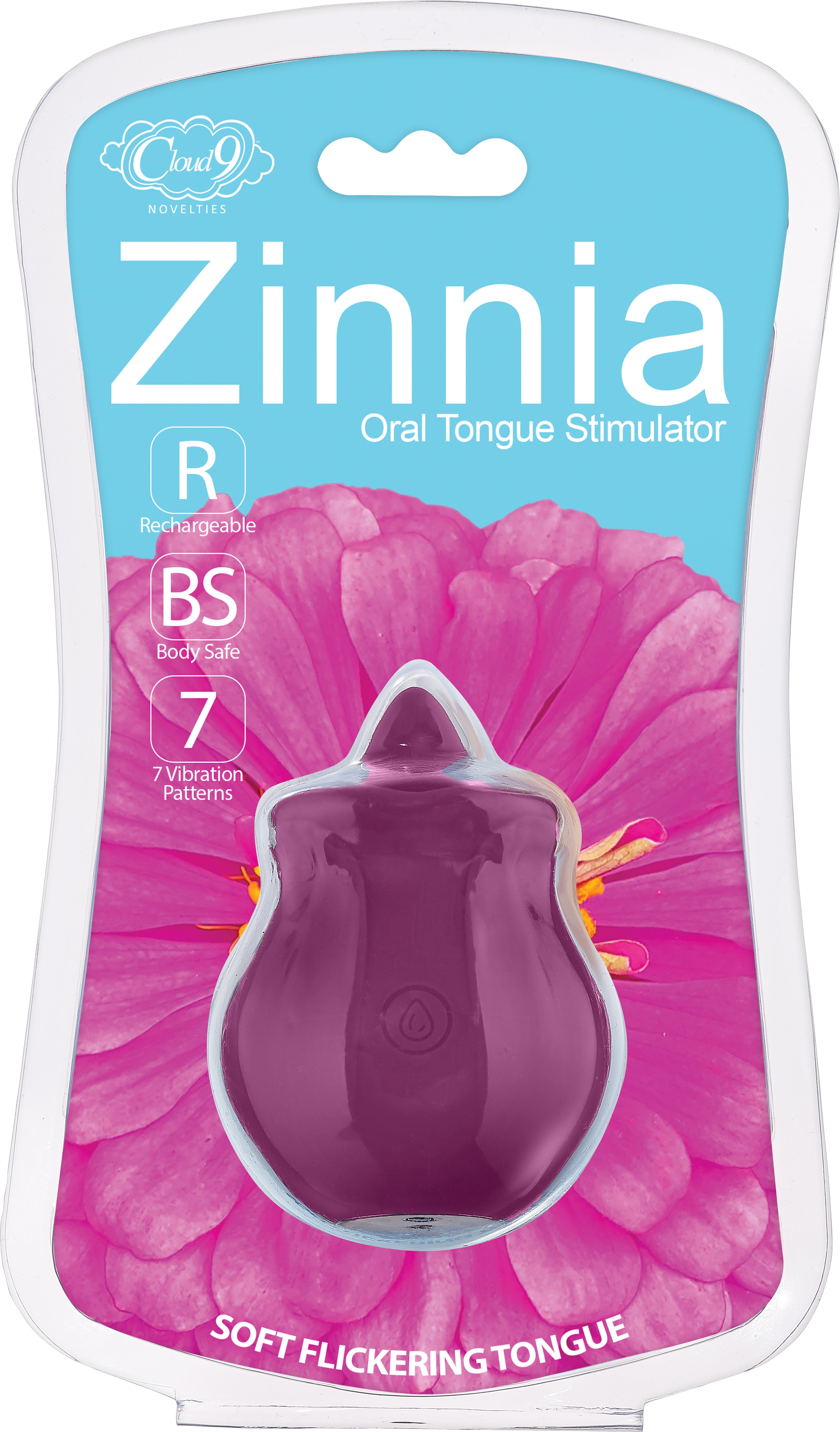 CLOUD 9 HEALTH & WELLNESS FLUTTER ORAL TONGUE STIMULATOR PLUM