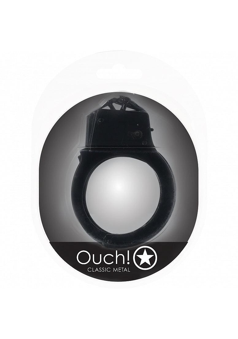 OUCH! CLASSIC METAL HANDCUFFS BLACK