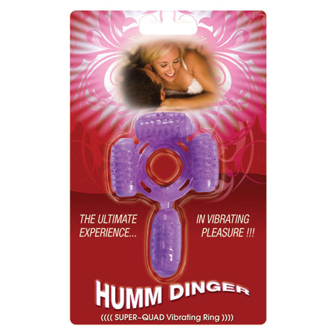 SUPER QUAD VIBRATING COCK RING PURPLE