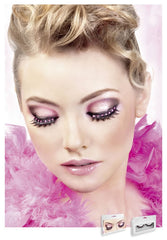 Black-Hot Pink Rhinestone Eyelashes 