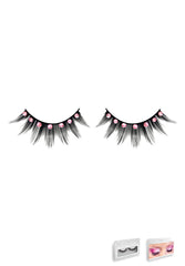 Black-Baby Pink Rhinestone Eyelashes