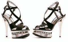 Daria 5" Platfrom heel with rhinestones and strap detail