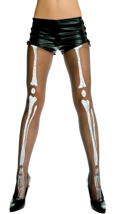 Sheer skeleton pantyhose