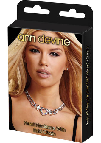HEART NECKLACE WITH BOLD CHAIN